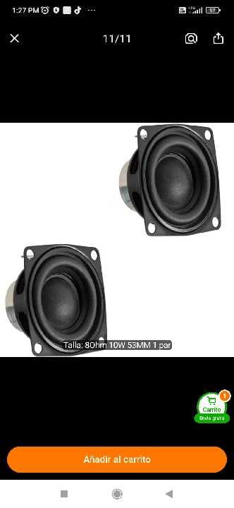 Subwofer estereo de 2 pulgadas