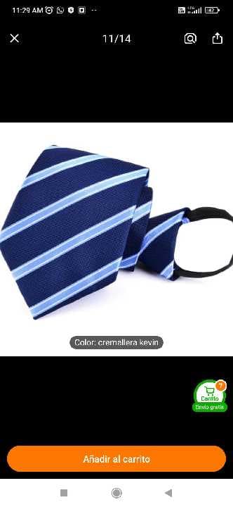 Corbata azul con blanco