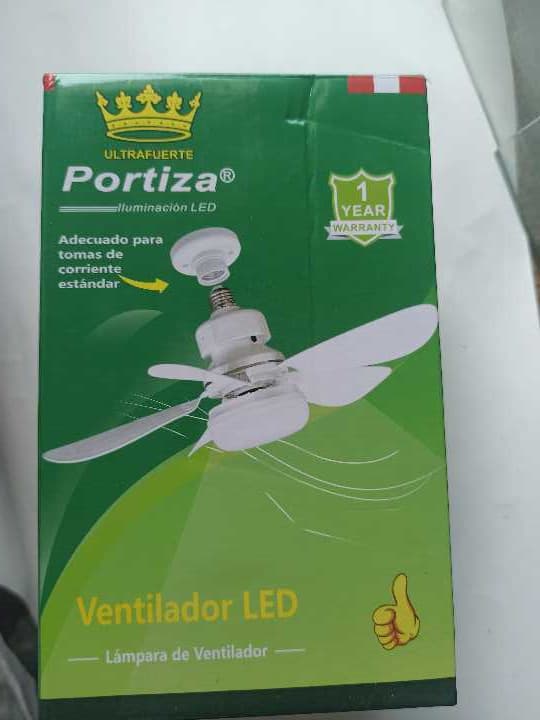 Foco Ventilador portiza colores,ct.remoto