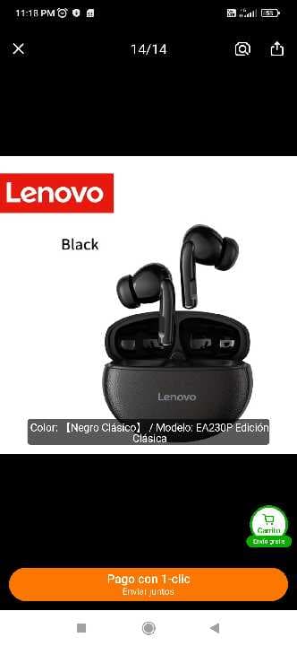 Auriculares inalambricos lenovo