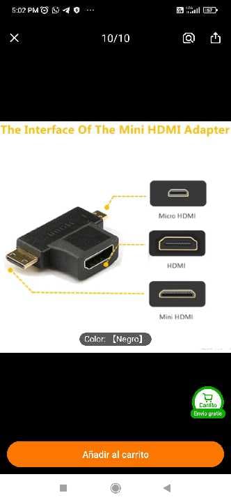 Adaptador embra 2en1 mini micra HDTV