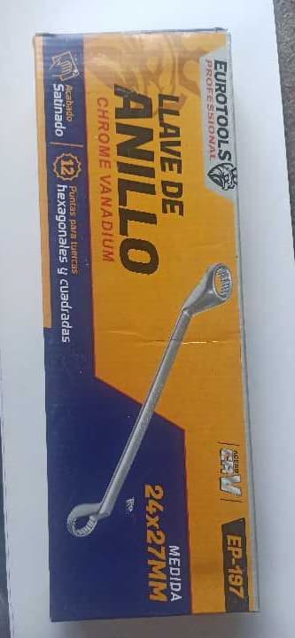 Llave de anillo 24x27 mm unida