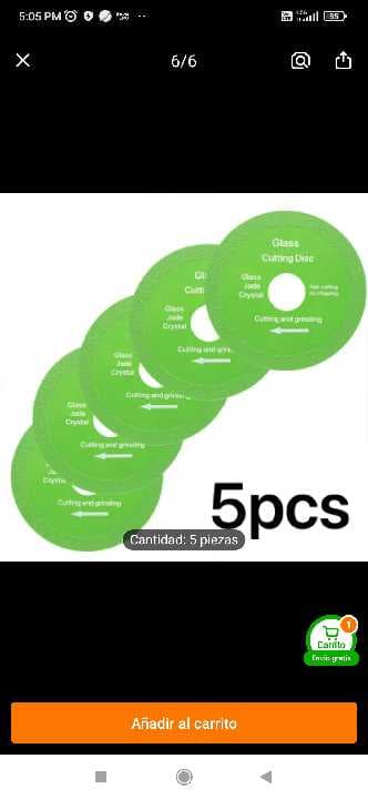 Disco p/cortar vidrio y ceramicos 4" unida