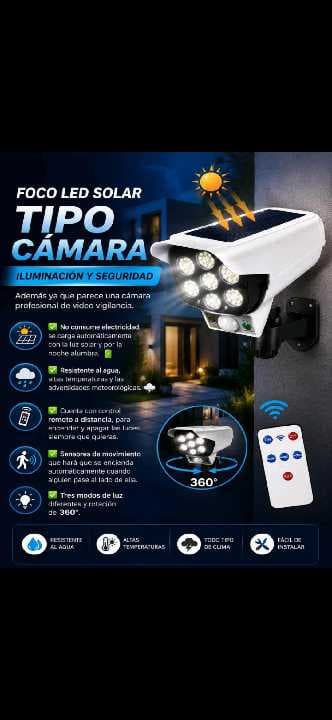 Foco solar tipo camara