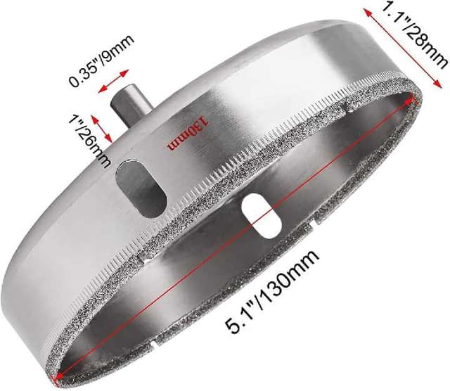 broca diamantada 130 mm