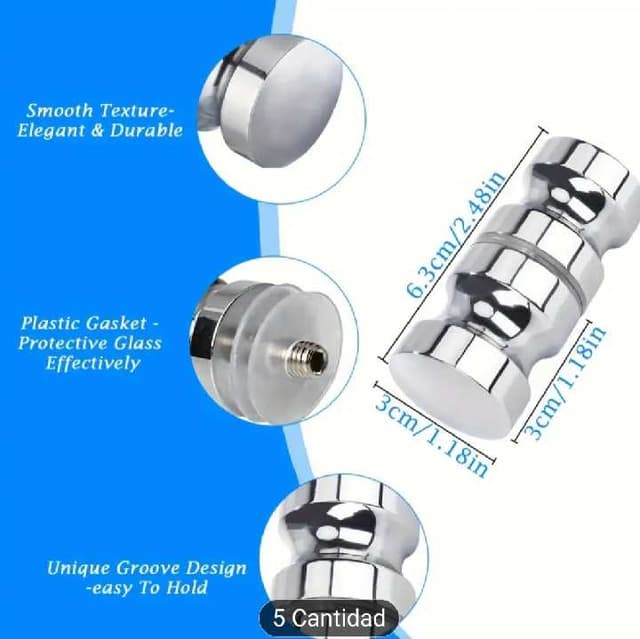 Manija de acero inox para ducha
