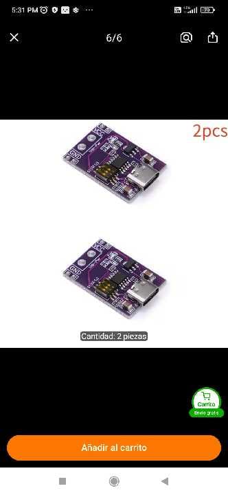 Soporte para carga rapida de 5 a 20 V c/u