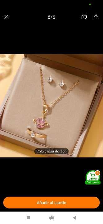Collar de planeta elegante 4 piezas