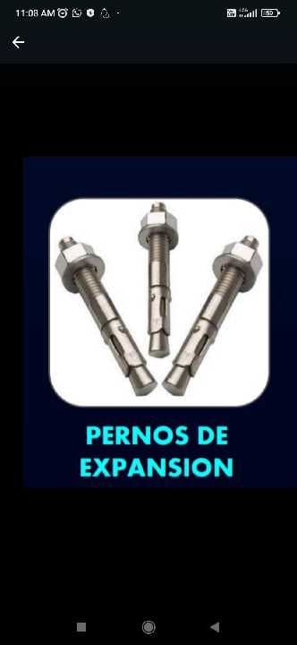 Perno de expancion de 1/2"