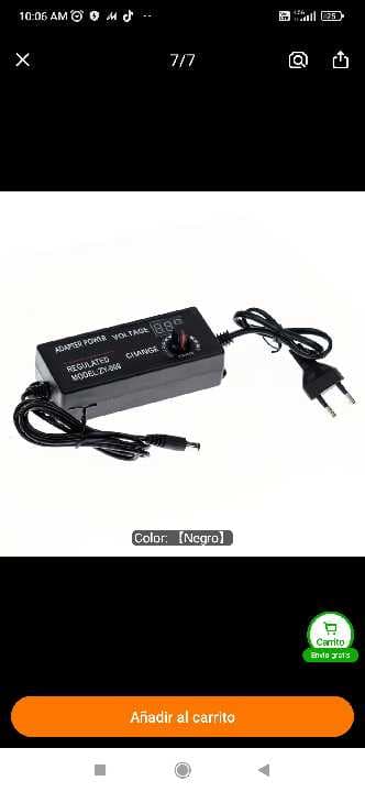 Adaptador de corriente ajustable 3v a 24v 2A