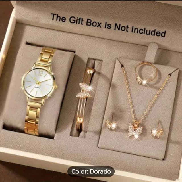 Elegante reloj de cuarzo 6pz