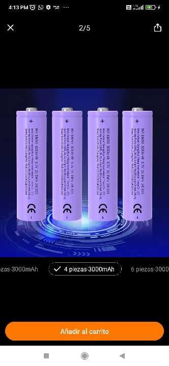 Bateria recargable de 3.7 v