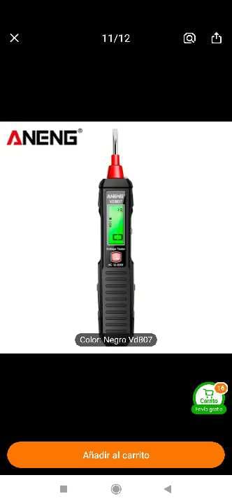 Detector de voltaje aneng para electricista