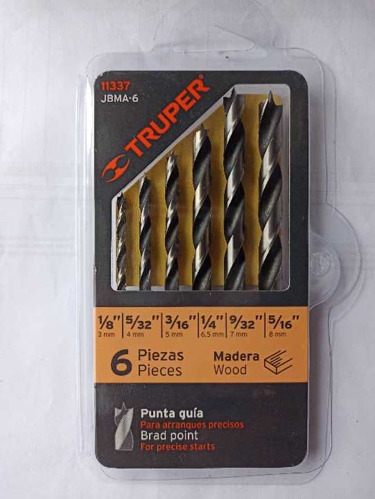 Juego de brocas Truper para madera