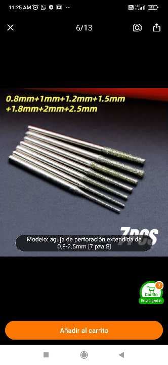 Pak de brocas diamantadas