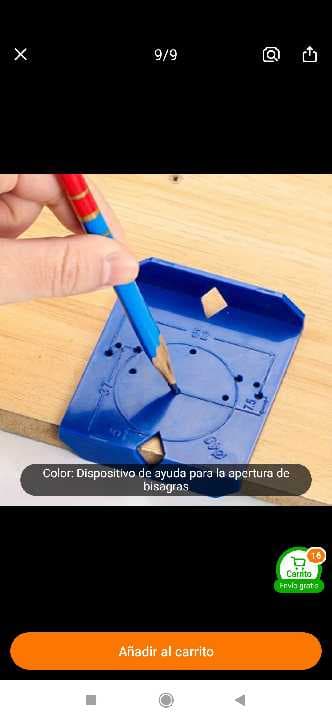 Guia para perforacion de bisagras