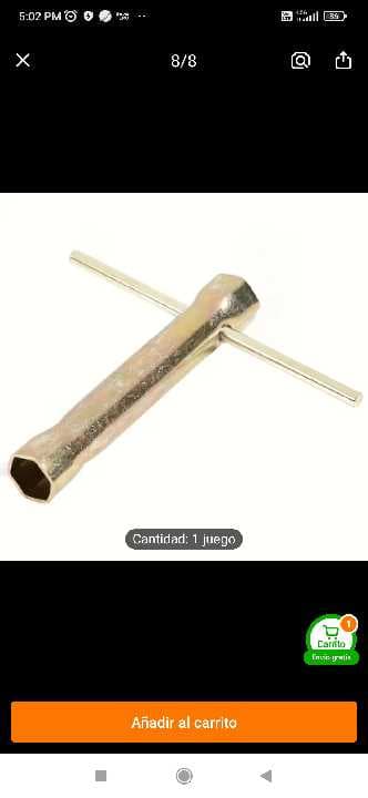 Llave para bujias doble cabeza