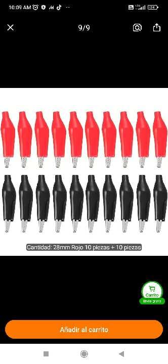 Pinzas Cocodrilos 28mm /x par